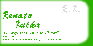 renato kulka business card